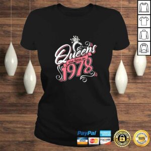 Womens Queens Are Born In 1978 Bday Flamingo Gifts 42nd Birthday Tee T-Shirt 2 Womens Queens Are Born In 1978 Bday Flamingo Gifts 42nd Birthday Tee T Shirt 3