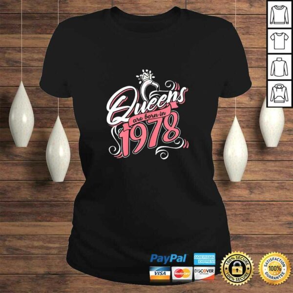 Womens Queens Are Born In 1978 Bday Flamingo Gifts 42nd Birthday Tee T-Shirt