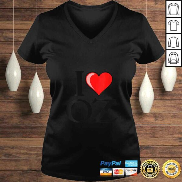 Womens Retro Tin Man Heart I Love Oz Cute Wizard of OZ Shirt