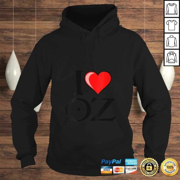 Womens Retro Tin Man Heart I Love Oz Cute Wizard of OZ Shirt