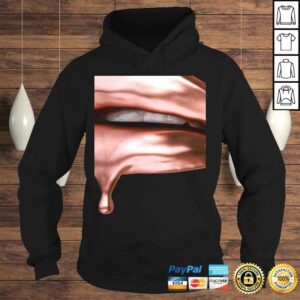 Womens Rose Gold Dripping Lip ArShirt - Lipstick Kiss Shirt 3 Womens Rose Gold Dripping Lip ArShirt Lipstick Kiss Shirt 4