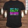Womens Santa Monica, California Salty Beach V-Neck T-Shirt