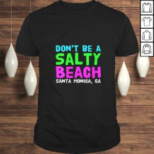 Womens Santa Monica, California Salty Beach V-Neck T-Shirt Womens Santa Monica, California Salty Beach V-Neck T-Shirt
