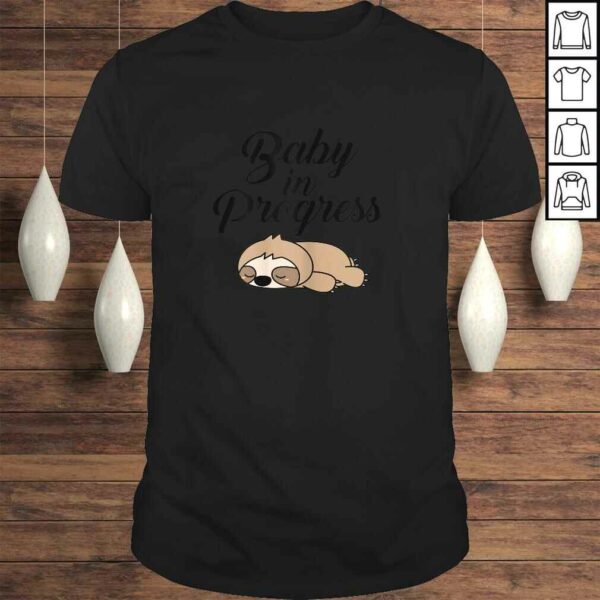 Womens Sloth Pregnancy Shirt Gift For Pregnant Woman Baby Belly Shirt