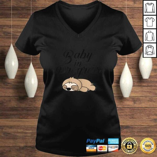 Womens Sloth Pregnancy Shirt Gift For Pregnant Woman Baby Belly Shirt