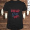 Womens USA Flag 2020 Election Gifts Girl Donald Trump VNeck TShirt Gift