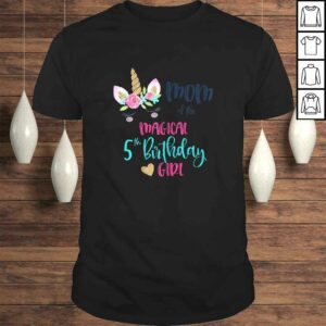 Womens Unicorn Mom of the 5th Birthday Girl Shirt Matching Mama Womens Unicorn Mom of the 5th Birthday Girl Shirt Matching Mama