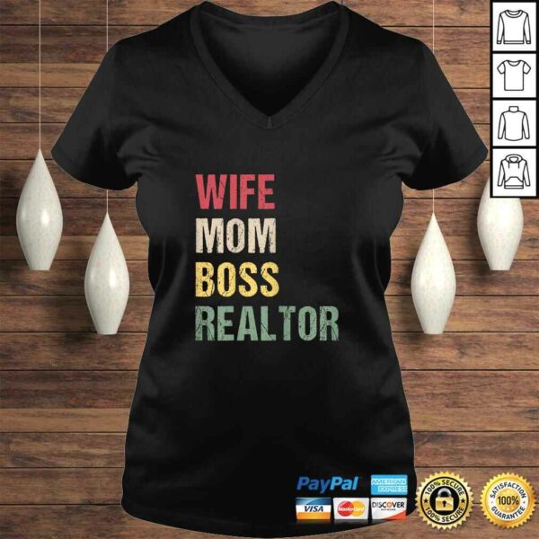 Womens realtor mom shirt Wife Mom Boss Realtor Gift TShirt