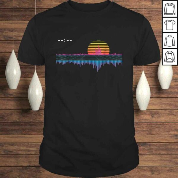 outrun synthwave vaporwave retro sunset aesthetic V-Neck T-Shirt