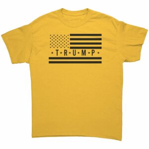 Black American Flag Donald Trump T Shirt 6