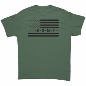 Black American Flag Donald Trump T Shirt 9