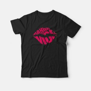 Married To The Mob Pink Signature Lips T shirt 3