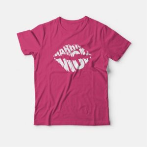 Married To The Mob Pink Signature Lips T shirt 4