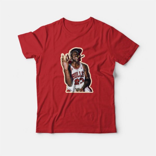 Michael Jordan Championship Cigar T-Shirt