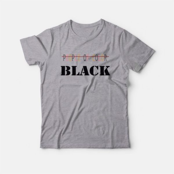 People Of Color Black T-shirt For Unisex