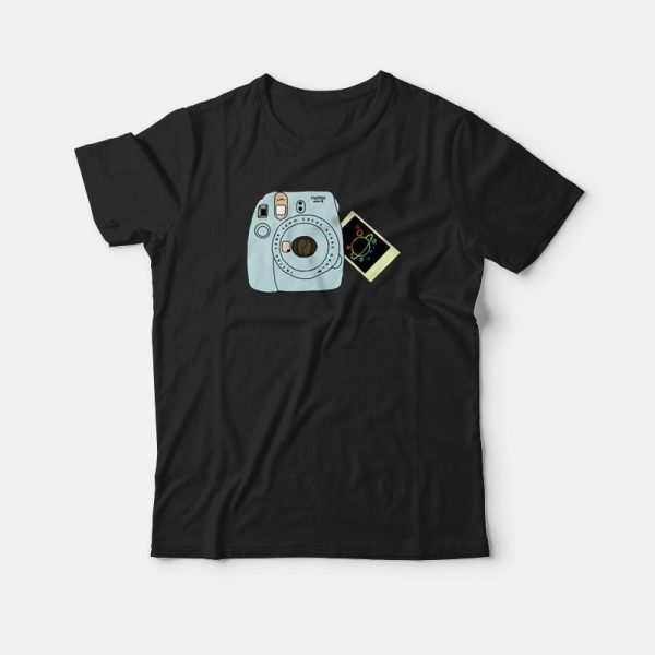 Polaroid Camera And Galaxy T-shirt