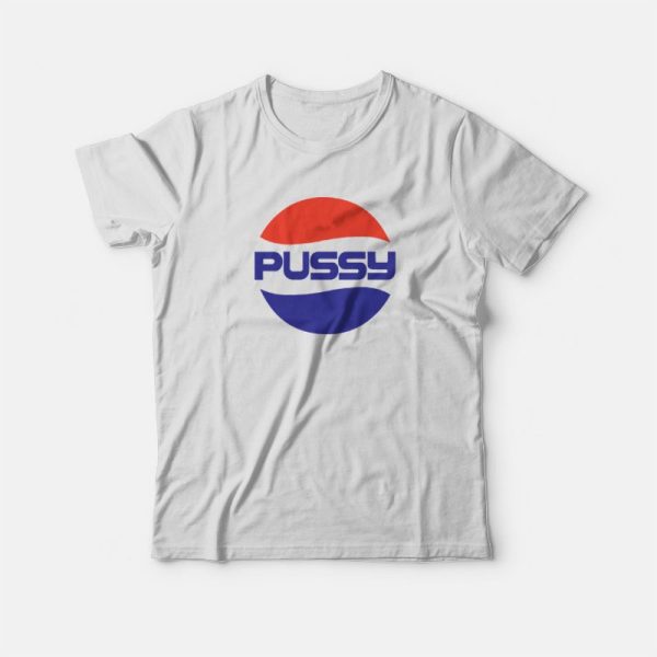 Pussy Logo Parody T-shirt