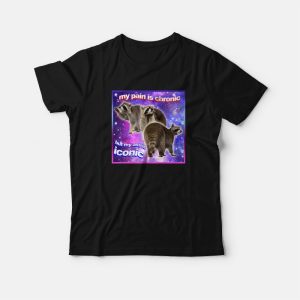 Raccoon My Pain Is Chronic But My Ass Is Iconic T Shirt 3
