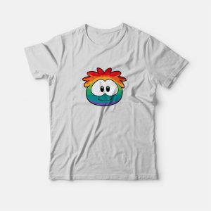 Rainbow Puffle Club Penguin T-Shirt Rainbow Puffle Club Penguin T-Shirt