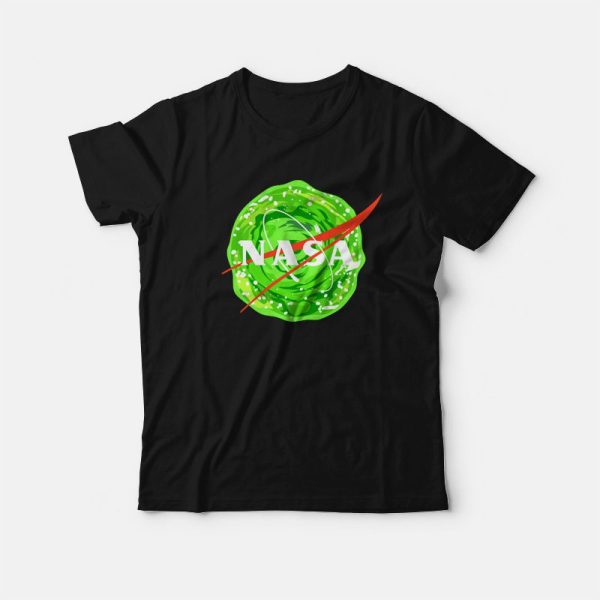 Rick and Morty Nasa Logo Portal T-Shirt