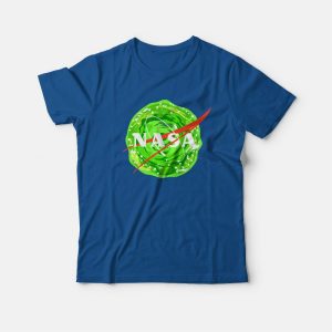 Rick and Morty Nasa Logo Portal T Shirt 3