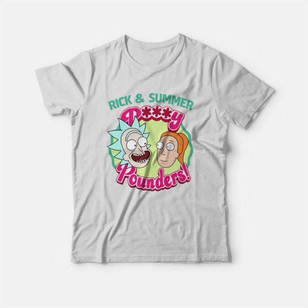 Rick and Summer Pussy Pounders T-shirt Rick and Morty