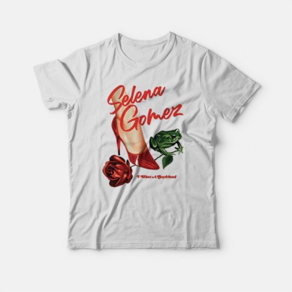 Selena Gomez Shoes Frog I Want a Boyfriend T-Shirt