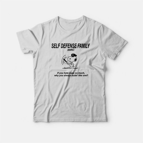 Self Defense Family Snoopy Cops T-Shirt