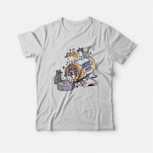 Serotonin Booster Antidepressant Cat T-Shirt