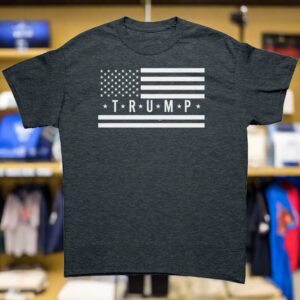 Trump Flag T-Shirt White Flag Dark Shirt Trump Flag T-Shirt White Flag Dark Shirt
