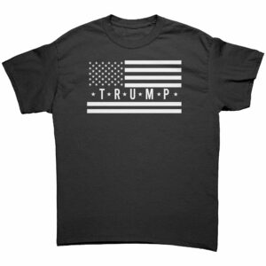 Trump Flag T Shirt White Flag Dark Shirt 3