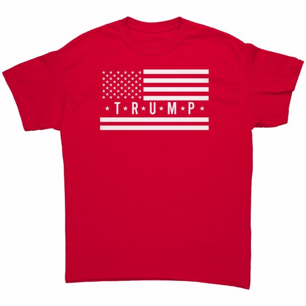 Trump Flag T-Shirt White Flag Dark Shirt