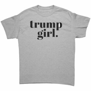 Trump Girl T Shirt block typewriter font 2