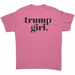 Trump Girl T Shirt block typewriter font 4