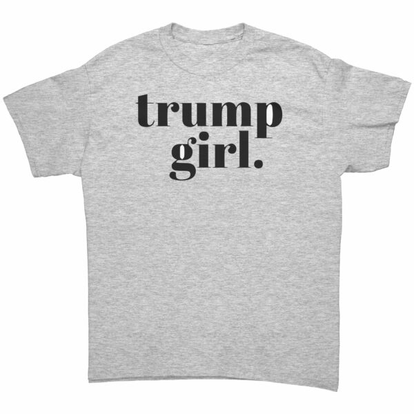 Trump Girl T-Shirt block typewriter font