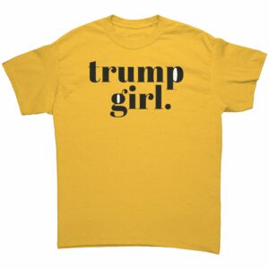 Trump Girl T Shirt block typewriter font 7