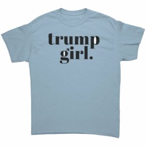 Trump Girl T Shirt block typewriter font 8