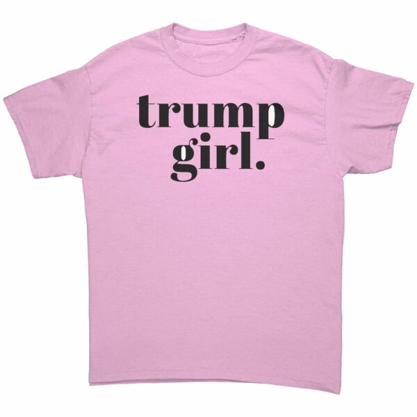 Trump Girl T-Shirt block typewriter font