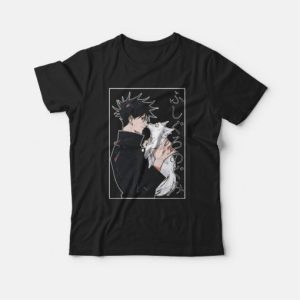 Megumi Fushiguro With Cute Wolf T-shirt 2 Megumi Fushiguro With Cute Wolf T shirt 3