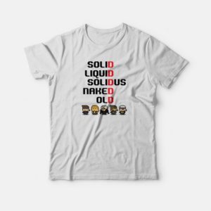 Metal Gear Solid Liquid Solidus Naked Old T-shirt 2 Metal Gear Solid Liquid Solidus Naked Old T shirt 3