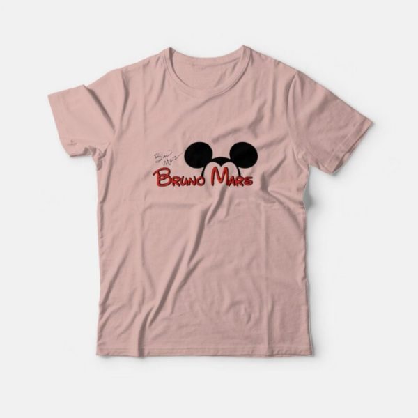 Mickey Mouse Bruno Mars Signature T-Shirt