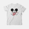 Mickey Mouse Thug Life Gangster Middle Finger T-Shirt
