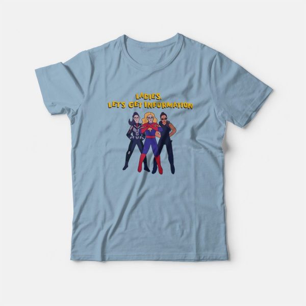 Ms Marvel Ladies Lets Get Information T-Shirt