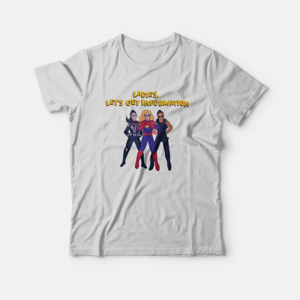 Ms Marvel Ladies Lets Get Information T-Shirt