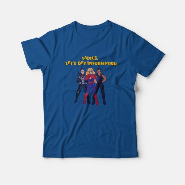 Ms Marvel Ladies Lets Get Information T-Shirt