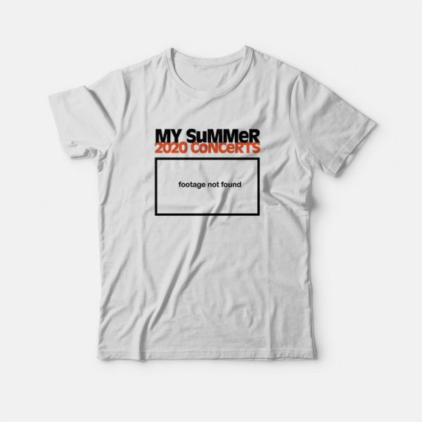 My Summer 2020 Concert T-shirt