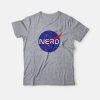 Nerd Nasa Parody Logo T-Shirt