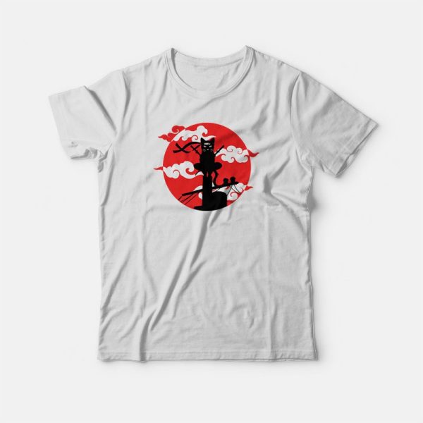 Ninja Cat Redmoon Silhouette T-shirt