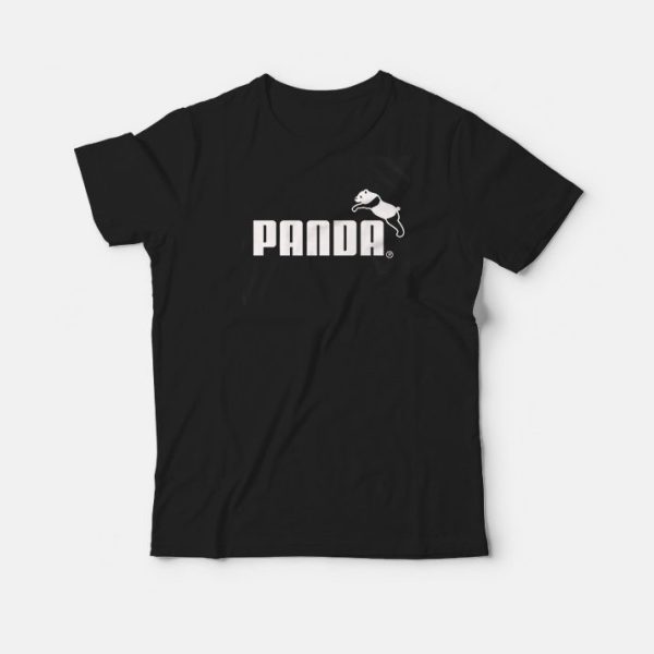 Panda Funny Logo Parody Puma T-shirt