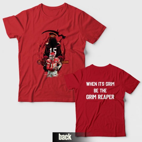 Patrick Mahomes The Grim Reaper T-Shirt Front and Back